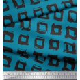thumbnail image 3 of Soimoi Blue Poly Georgette Fabric Square Geometric Printed Fabric 1 Yard 42 Inch Wide, 3 of 3