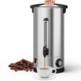 thumbnail image 1 of Fast Brew Commercial Coffee Urn – 16L Double Wall Stainless Steel Beverage & Water Dispenser – 110 Cup Large Capacity Coffee Maker with Filter Basket – Ideal for Buffet, Catering– Specs: 16L, 1 of 8