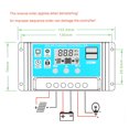 thumbnail image 2 of Labymos Contrôleur de Charge Solaire 30A 12V / 24V PWM Régulateur Intelligent avec USB 5V 2.5A, 2 of 8
