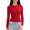 Red, variant on Women’s Slim Long Sleeve Round Neck Crop Top Tee Shirt Basic Solid Tight Fit Cropped Workout Yoga