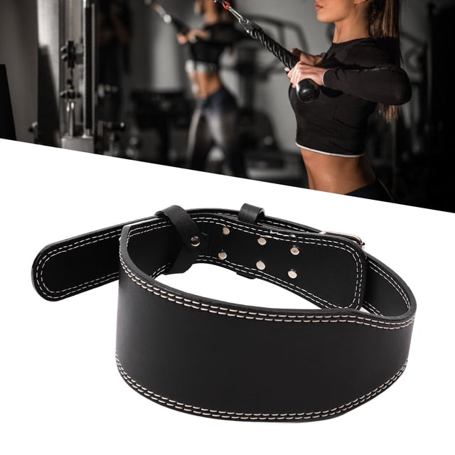 Hongkaii Ceinture de Musculation Protection de la Taille Ceinture de Musculation Réglable pour Entraînement Gym Noir XY71-1610