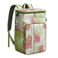 thumbnail image 1 of Palm Leaf Insulated Cooler Backpack, Leakproof Lunch Bag with Tropical Plant Pattern for Outdoor Adventures, 1 of 6