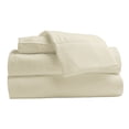 thumbnail image 4 of Comfy Bamboo World Series 4pc Microfiber Bedsheets Sheet Set, Twin Size Bed, Cream, 4 of 5
