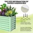 thumbnail image 4 of GloryStar Raised Garden Bed, Heavy Duty Galvanized Steel Planter Box, Open Bottom for Outdoor Flower & Vegetable Gardening – Safety Edge & Glove Included, 4 of 9