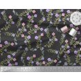 thumbnail image 2 of Soimoi Poly Georgette Tissu Dot, Feuilles & Tissu Imprimé Floral 1 Yard 42 Inch Wide, 2 of 3