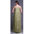 thumbnail image 4 of Bimba Beige2 Robe de Nuit Imprimée Fleurs et Feuilles Aquarelle pour Femmes Longue Robe Maxi à Bretelles Spaghetti X-Small, 4 of 5
