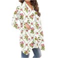 thumbnail image 1 of Cardigan à Manches 3/4 pour Femmes, Cardigan à Manches Longues à Imprimé Floral, Veste Haut, Cardigans pour Femmes en Liquidation, 1 of 6
