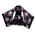 thumbnail image 2 of Esquirla Japanese Floral Short Kimono Robe Blossom Bathrobe Cosplay Fancy Dress for Theme XXXL, 2 of 8