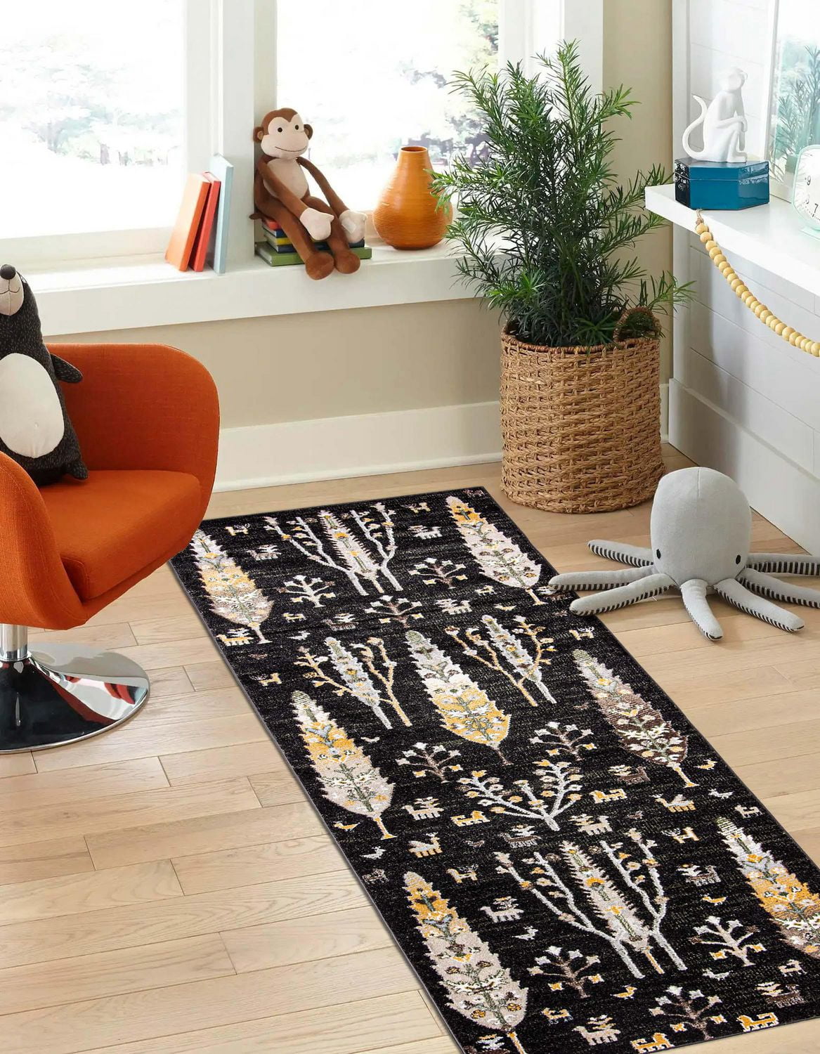 ECARPET Washable Boho Chic Area Rug for Bedroom, Living Room