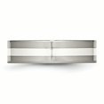 thumbnail image 3 of Bague Plate en Argent Sterling Titane Incrustée 6mm Polie Taille 8, 3 of 6