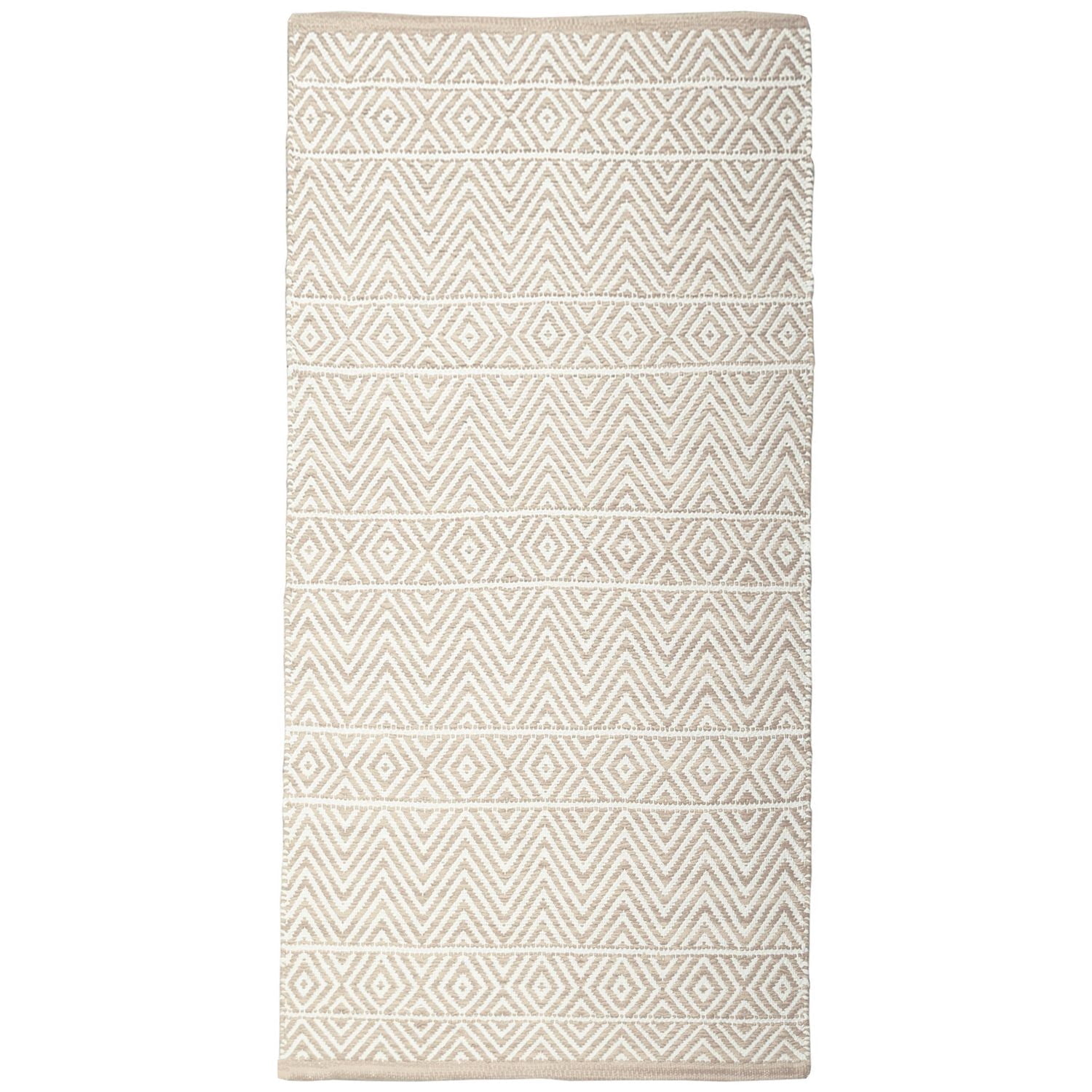 Fabstyles Herringbone Cotton Flat Weave Area Rug for Living Room, Hallway, Patio