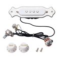 thumbnail image 2 of Prewired Active Pickup w/2 Sets Screws Knobs White Guitar Replacement Parts, 2 of 8