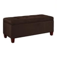 thumbnail image 1 of Charlotte Dark Brown Shoe Storage Ottoman, 1 of 3