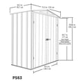 thumbnail image 3 of Spacemaker Patio Shed, 6x3, Flute Grey and Anthracite, 3 of 8