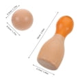 thumbnail image 2 of Minkissy 6 Pins + 2 Balls Wooden Bowling Game for children accessory in Assorted Color suitable for Backyard Games, 2 of 8