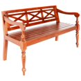 thumbnail image 1 of vidaXL Batavia Bench 136 cm Solid Mahogany Wood Dark Brown, 1 of 4