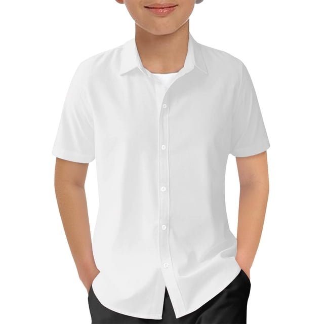 Kids Summer Casual Beach Shirt - Button Down, Gradient Design, Unisex, Perfect for 5-14 Years Old
