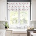 thumbnail image 3 of Summer Beach Ocean Starfish Shell Coral Cartoon 3 PCS Kitchen Curtain Valance and Tiers Set, Rod Pocket Small Half Tier Valances Window Curtains Panel, 55"x24" (Set of 2 Tiers & Valance), 3 of 5