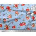 thumbnail image 2 of Soimoi Rayon Fabric Check,Leaves & Rose Flower Fabric Prints by Yard 56 Inch Wide, 2 of 3