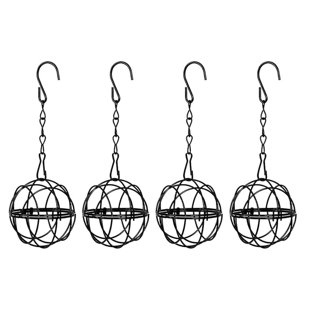 Ball Bird Feeder, Easy To Fill 4Pcs Bird Suet Ball Feeder for Outdoor