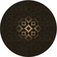 thumbnail image 1 of Ahgly Company Machine Washable Indoor Round Transitional Chocolate Brown Area Rugs, 4' Round, 1 of 7