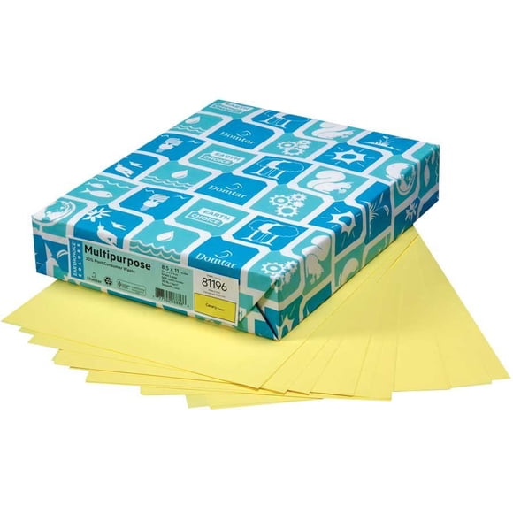 Domtar 81088 Lettermark Multipurpose Coloured Paper Legal Size - 8-1/2 x 14 canary (Pack of 500)