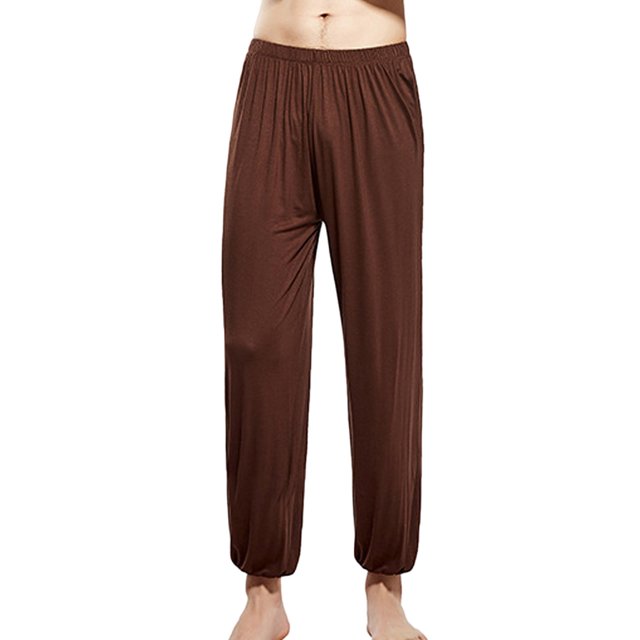 Pantalon de Pyjama Homme en Coton Tricoté avec Boutons