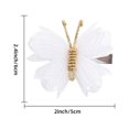 thumbnail image 3 of 2 Pcs Pinces à Cheveux Papillon Cheveux Bouclés Accessoires de Coiffure Portables Mignons Maille Blanche, 3 of 9