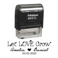 thumbnail image 1 of Printtoo Personalized Black Self Inking Let Love Grow Custom Wedding Favor Rubber Stamper-58 x 22 mm, 1 of 6
