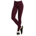 thumbnail image 1 of Polyester Spandex Womens Full Length Leggings, Burgundy, 1 of 1