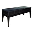 thumbnail image 2 of Banc de Rangement en Bois et Cuir de 45 Po de Long, Brun Foncé, 2 of 2