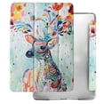 thumbnail image 1 of iPad Mini 5th Gen 2019 7.9 Inch [ Mini 5 ] A2133 A2124 A2126 MUXH2LL/A MUXF2LL/A MUXG2LL/A Shock Proof Magnetic Dual Angle Stand with Honeycomb Pattern Printed Cover - Deer Print, 1 of 6