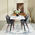 thumbnail image 3 of Homy Casa Set of 2 Armless Dining Chairs with Curved Upholstered Back, Grey Fabric, 3 of 10