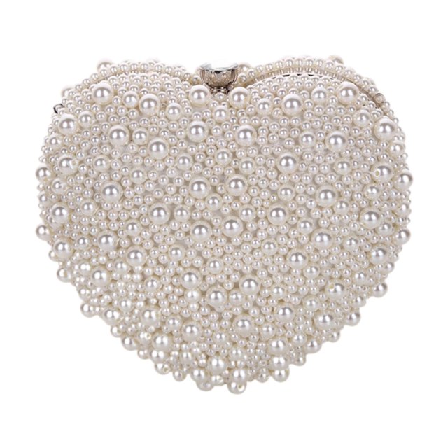 Yinanstore Sac à Main Élégant Sac de Soirée Sac à Main en Forme de Coeur pour la Soirée de Bal