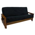 thumbnail image 1 of Housse de Futon Intégrale en Microsuède Solide avec Dos en Mousse de 8 à 9 Po - Noir, 1 of 1