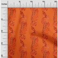 thumbnail image 2 of oneOone Coton Soie Tissu Orange Feuilles Matériel de Couture Tissu Imprimé au Mètre 42 Pouces de Large, 2 of 4