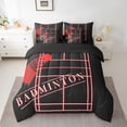 thumbnail image 2 of YST Sports King Comforter Set, 7-Piece, Sport Theme, Neon Glowing Red, King, 2 of 4