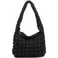 thumbnail image 1 of Puffer Shoulder Bag for Women Quilted Puffy Lightweight Nylon Handbag Large Padded Soft Purse, 1 of 7