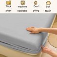 thumbnail image 4 of Grey Fitted Sheet And Bed Cover Set Deep Pocket Design 78.74X59.06 Inches Soft Ultra Fine Plush Material Shrink Fade Resistant Grey, 4 of 6