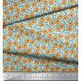 thumbnail image 3 of Soimoi Cotton Cambric Fabric Text & Tiger Face Cartoon Print Fabric by The Yard 56 Inch Wide, 3 of 3