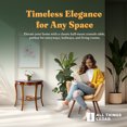 thumbnail image 4 of All Things Cedar Table Console d'Appoint Demi-Lune en Bois, Tablette de Rangement, Cerisier, 4 of 9