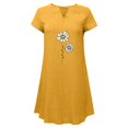 thumbnail image 4 of FcBaudy Robes d'Été pour Femmes, Robes pour Femmes, Jupe pour Femmes Mode Féminine Ample Loisirs Col en V Manches Courtes Robes d'Été Robe pour Femmes, 4 of 5
