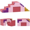 thumbnail image 1 of Qaba Climbing Foam Blocks for Toddlers, 2-Piece Soft Play Foam, Pink, 1 of 10