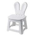 thumbnail image 1 of TIELUTT Kids Folding Foldable Step with Rabbit Ear Back Support Heavy Duty Swings for Adults Indoor Wooden Chairs for Desk Small Foldable Stool Two Step Folding Stool with Seat Kids Camping Chairs fo, 1 of 7