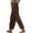 Brown, variant on Staron Womens Wide Leg Pants Casual Summer Plus Size Flowy 2025 Cotton Linen Palazzo Pants Lightweight Beach Drawstring High Waist Wide Leg Pants with Pockets