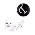 thumbnail image 3 of pitrice 1 Pair Men's Letter Cufflink Wedding Formal Initial Alphabet Stainless Steel Cufflink, Letter T, 3 of 9