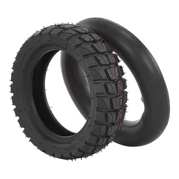 255x80 Pneu Extérieur en Caoutchouc de 10 Pouces Tout-Terrain et Chambre à Air Tout-Terrain Compatibles pour Kugoo M4