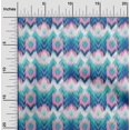 thumbnail image 2 of oneOone Georgette Viscose Medium Blue Fabric Flame Stitch Sewing Craft Projects Fabric Prints By Yard 42 Inch Wide, 2 of 4