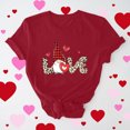 thumbnail image 1 of Meichang T-Shirt de la Saint-Valentin pour Femmes, Imprimé Cœur Mignon, Manches Courtes, Col Rond, Coupe Ample, 1 of 6