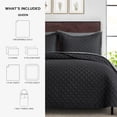 thumbnail image 3 of Mainstays All in One Lightweight Quilt Set and Sheet Set -7 Piece, Queen, Black, 3 of 14